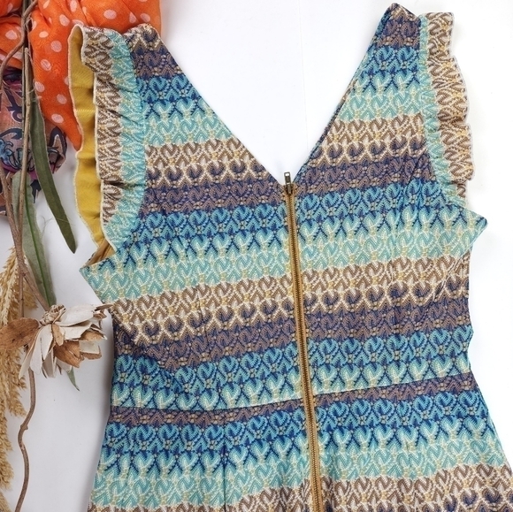 Anthropologie Tabitha Gorgeous Blue Brown Stripe Weave Sz 6 - Picture 11 of 15